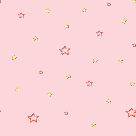 Soft pastel star seamless background. Abstract pattern for card, wallpaper, album, scrapbook, holiday wrapping paper, textile fabric, garment, t-shirt design etc.の写真素材