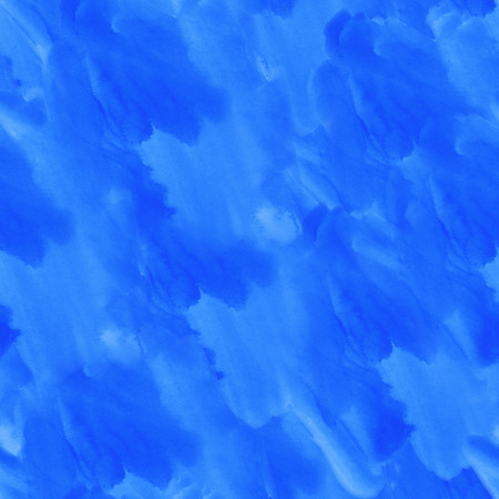 blue paint watercolor seamless water color texture with spots and streaksの写真素材