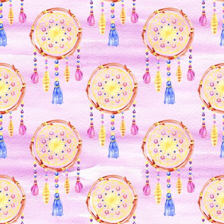 Pattern in boho style. Seamless texture hand drawn.の写真素材