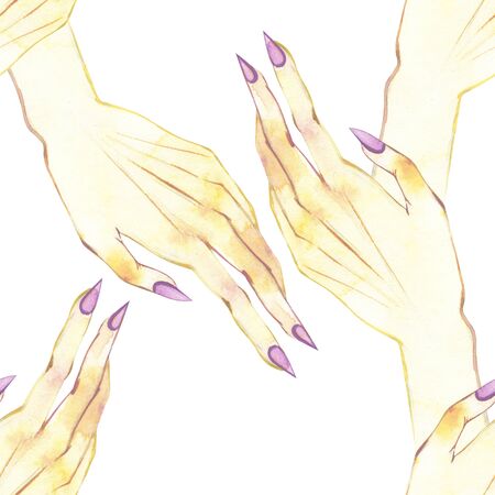 Seamless pattern with hands.の写真素材