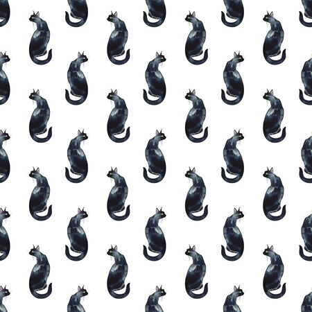 Seamless pattern with magic things. Witchs background. Halloween mistical design.の写真素材