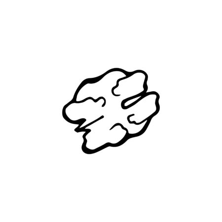 Hand drawn walnuts. Vector illustration isolated on white background.