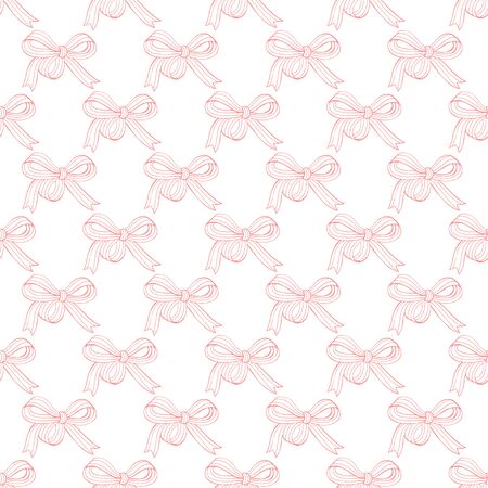 Cute seamless pattern with bows. Vector illustrationのイラスト素材