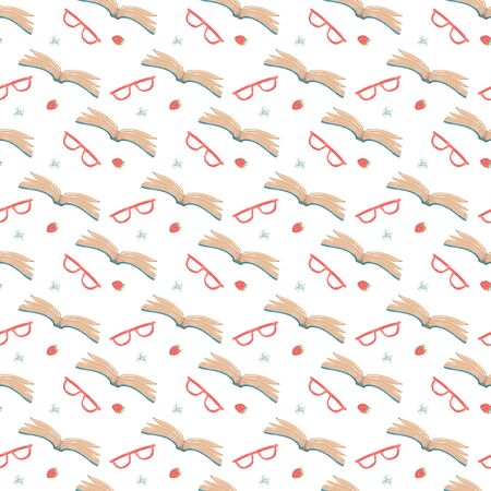 Seamless pattern for blog of writer - digital graphic illustrationの写真素材