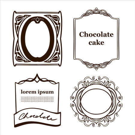 vintage floral ornament. decorative vector frames and borders.のイラスト素材