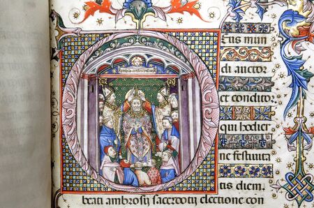 RELIGIOUS MINIATURE DEPICTING HOLY, MILAN, LOMBARDY, ITALY