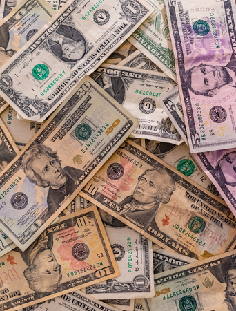 us dollar, from the one to the twentyの写真素材