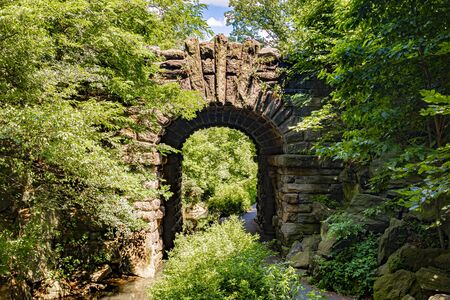 Bridges found in central parkの写真素材
