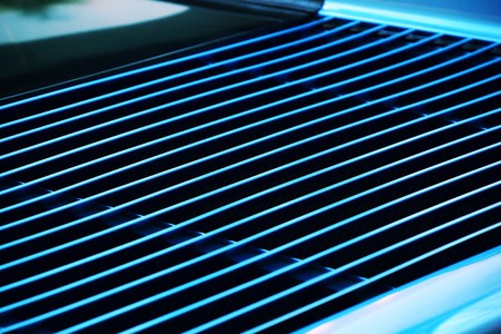 Blue sportcar engin grid abstractの写真素材