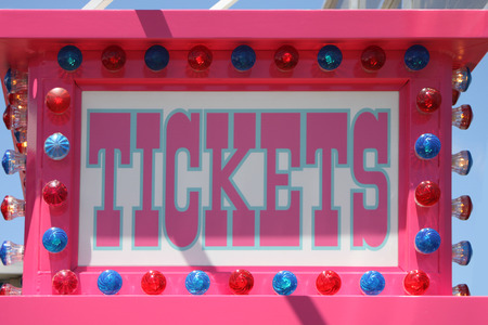 Buy a ticket to ride a roller coasterの写真素材