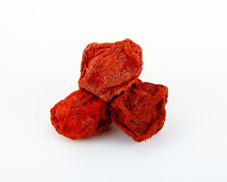 Li hing mui is salty dried plum. It is very popular in Hawaiian and Asian markets.   It has a very unique salty, sweet and sour taste.の写真素材