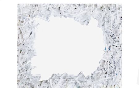 frame made out of shredded paper isolated on a white background
の写真素材