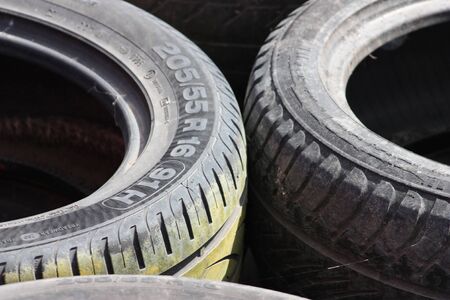 Used tyres at race track