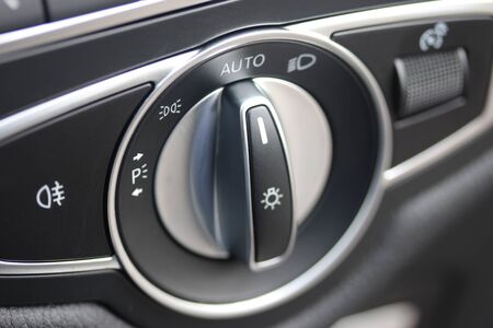 Luxury vehicle light switchの写真素材