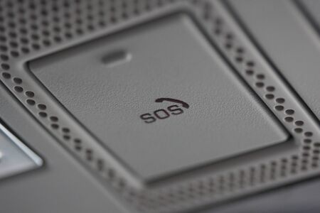 SOS button in vehicleの写真素材