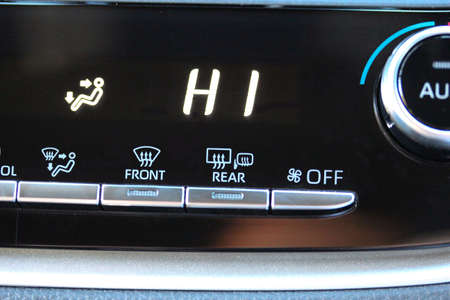 Vehicle climate control set to HIの写真素材