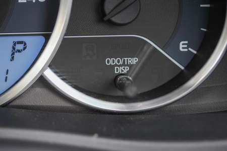 Odometer and trip button