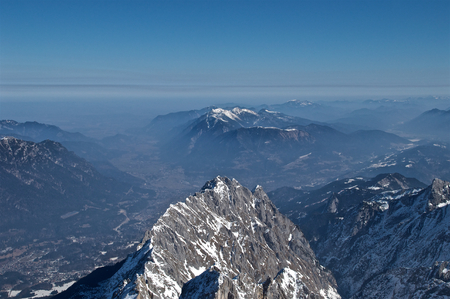 Mountain peak of the Zugspitz regionの写真素材