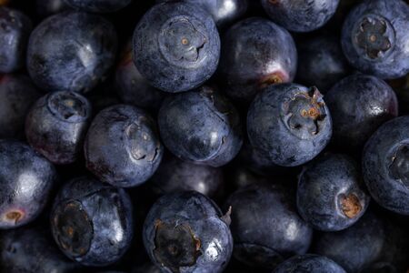 A pile of blueberries. A filled frame. Close up.の写真素材
