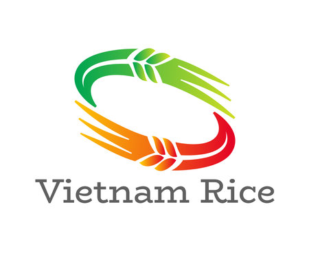 Paddy rice logo icon design template elements. Abstract logo with the ear of rice stylized. Agriculture logotype. Usable for Branding and Business Logos.のイラスト素材