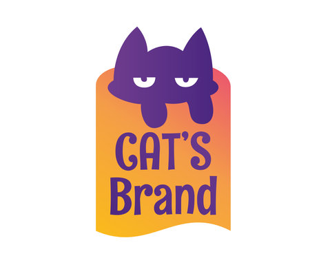 Cat logo icon design template. Usable for Branding and Business Logos.のイラスト素材