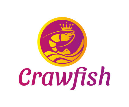 Crawfish logo icon design template elements. Usable for Branding and Business Logos.のイラスト素材