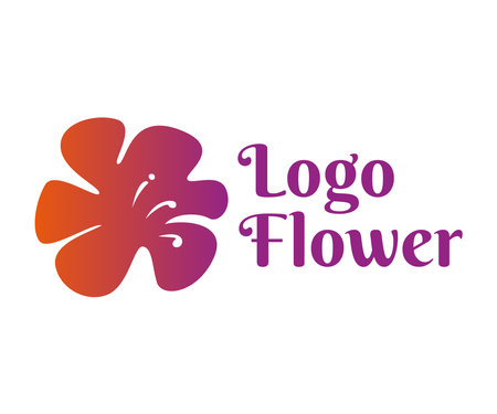 Peach blossom logo icon design template elements. Usable for Branding and Business Logos.のイラスト素材