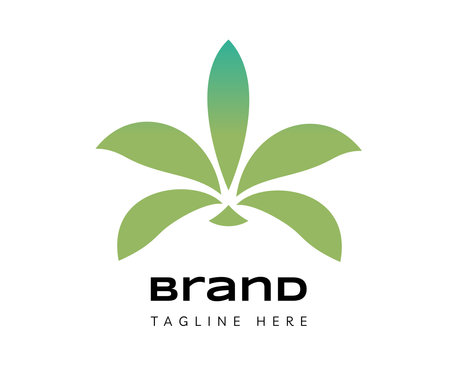 Green tree logo design. Fresh, organic, nature concept. Usable for Branding and Business Logos.のイラスト素材