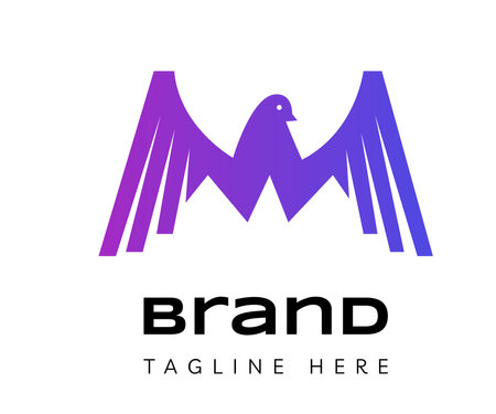 Bird logo icon design template elements. Usable for Branding and Business Logos.のイラスト素材