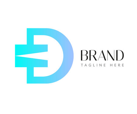 Letter D logo icon design template elements. Usable for Branding, Business and Technology Logos.のイラスト素材