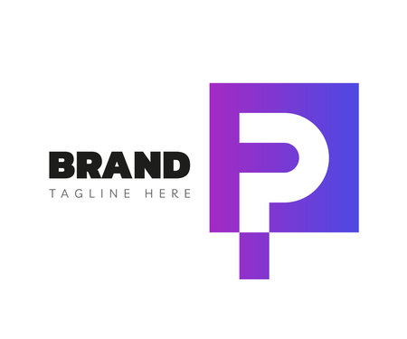 Letter P logo icon design template elements. Usable for Branding, Business and Technology Logos.のイラスト素材