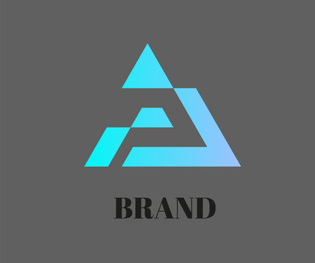 Triangle logo icon design template elements. Usable for Branding, Business and Technology Logos.のイラスト素材
