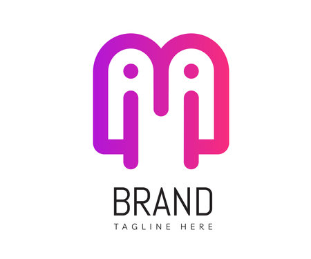 Letter M logo icon design template elements. Usable for Branding, Business and Technology Logos.のイラスト素材