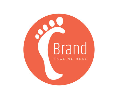 Foot logo icon design template elements. Usable for Branding and Business Logos.のイラスト素材