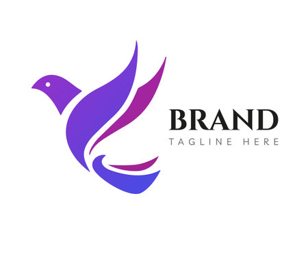 Bird logo icon design template elements. Usable for Branding and Business Logos.のイラスト素材