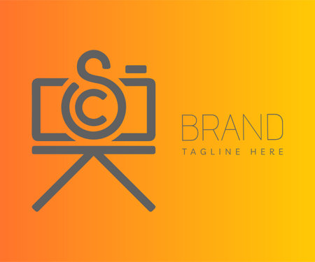 Camera logo icon design template elements. Usable for Branding, Business and Technology Logos.のイラスト素材