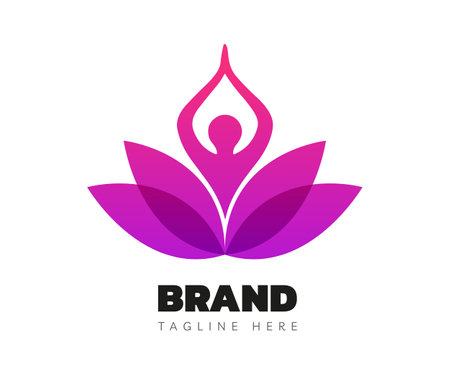 Flower logo icon design template elements. Usable for Branding and Business Logos.のイラスト素材