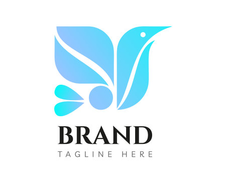 Bird logo icon design template elements. Usable for Branding and Business Logos.のイラスト素材