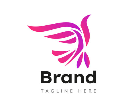 Bird logo icon design template elements. Usable for Branding and Business Logos.のイラスト素材