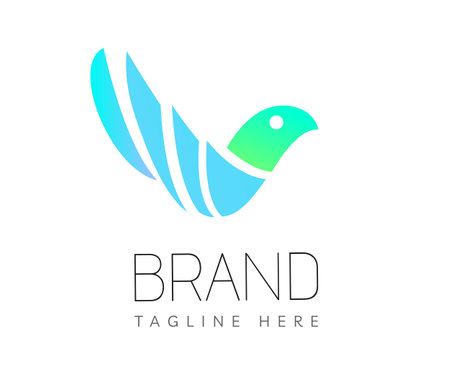 Bird logo icon design template elements. Usable for Branding and Business Logos.のイラスト素材