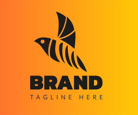 Bird logo icon design template elements. Usable for Branding and Business Logos.のイラスト素材