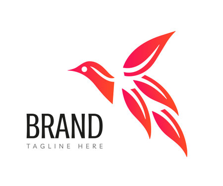 Bird logo icon design template elements. Usable for Branding and Business Logos.のイラスト素材