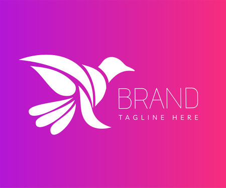 Bird logo icon design template elements. Usable for Branding and Business Logos.のイラスト素材