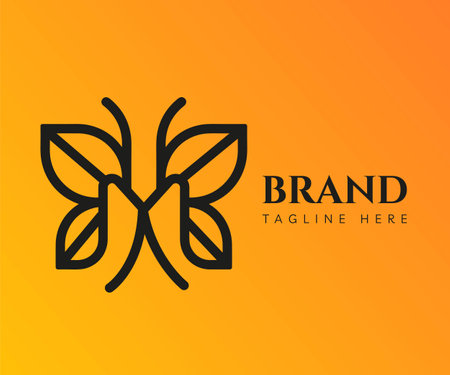 Butterfly logo icon design template elements. Usable for Branding and Business Logos.のイラスト素材