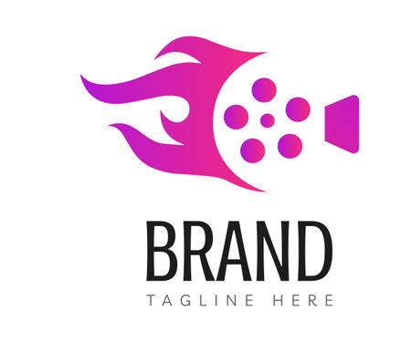 Camera logo icon design template elements. Usable for Branding, Business and Technology Logos.のイラスト素材