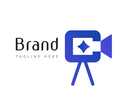 Camera logo icon design template elements. Usable for Branding, Business and Technology Logos.のイラスト素材