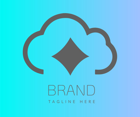 Cloud logo icon design template elements. Usable for Branding, Business and Technology Logos.のイラスト素材