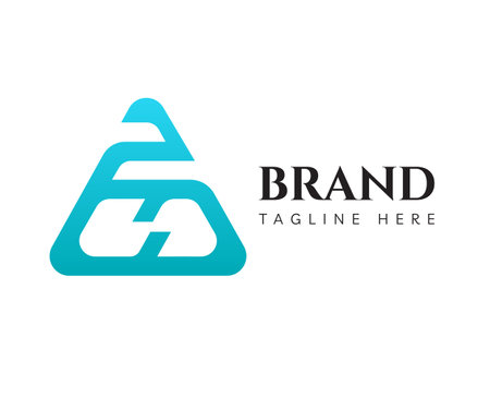 Triangle logo icon design template elements. Usable for Branding, Business and Technology Logos.のイラスト素材