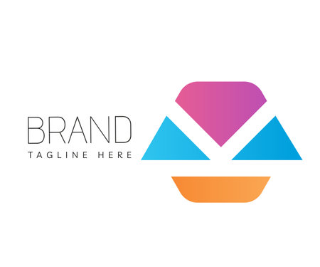 Triangle logo icon design template elements. Usable for Branding, Business and Technology Logos.のイラスト素材