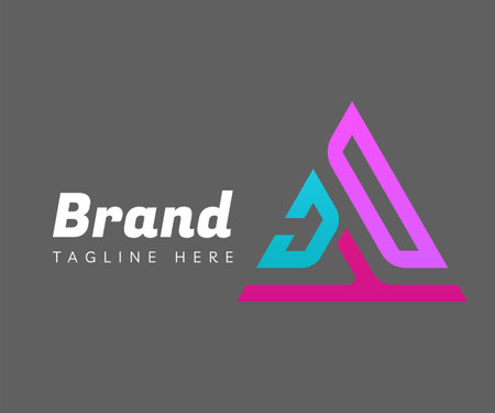Triangle logo icon design template elements. Usable for Branding, Business and Technology Logos.のイラスト素材